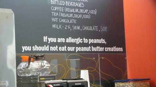 if you are allergic to peanuts, you should not eat our peanut butter creations